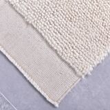 2x10 Neutral White Wool Moroccan Runner Rug, 67x301Cm