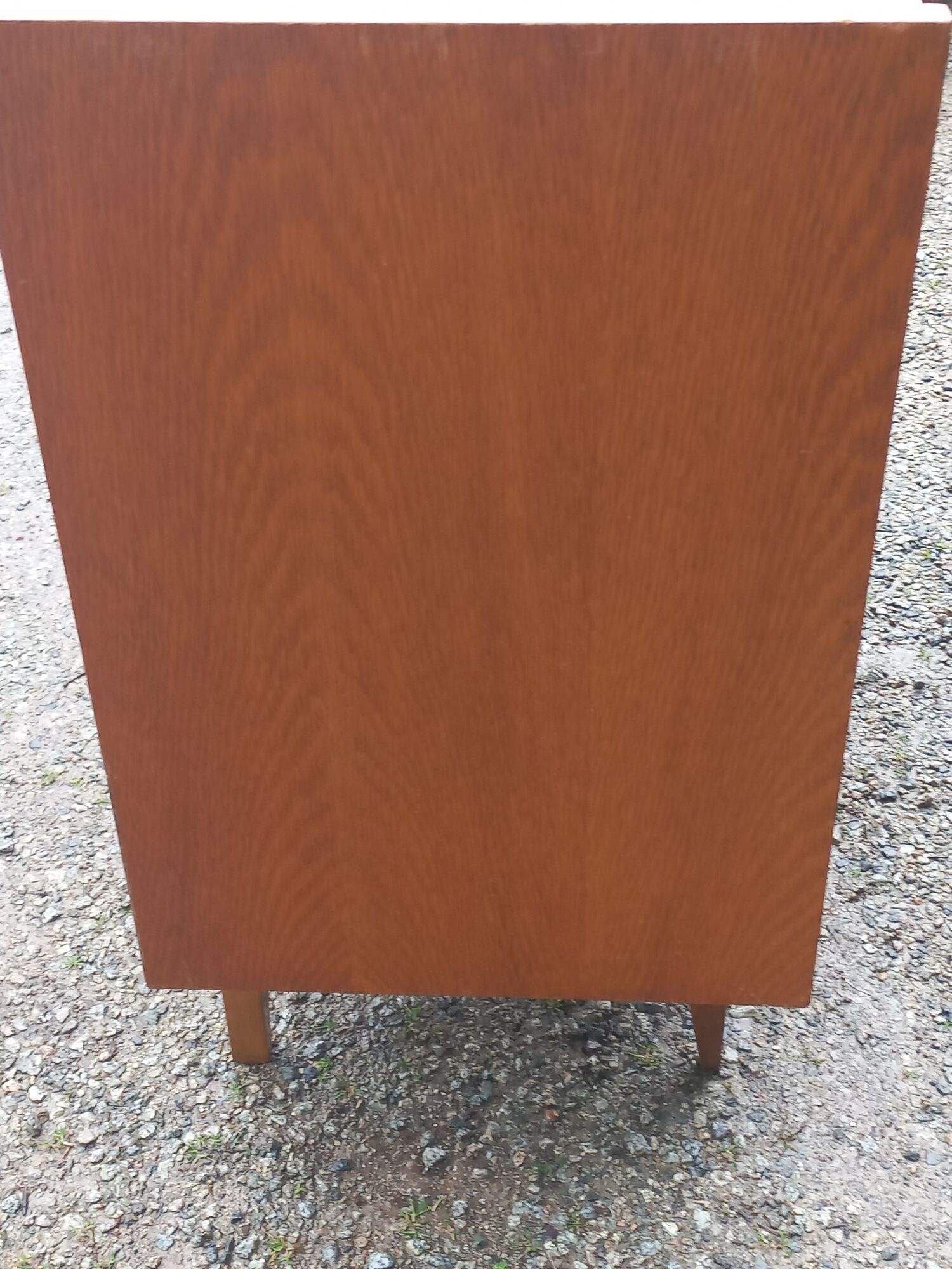 Vintage chest of drawers in gilded oak from the 50s 3 drawers feet bobbin