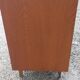 Vintage chest of drawers in gilded oak from the 50s 3 drawers feet bobbin