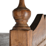 Antique teak showcase with mirror