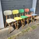 Suite 5 chaises bistrot chêne claire vernis (baumann) pied compas