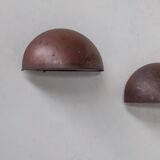 Pair of Danish Copper Patinated Wall Lights (Small)