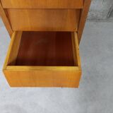 Bureau vintage design en bois clair années 50 60