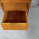 Bureau vintage design en bois clair années 50 60