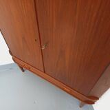 Vintage Scandinavian teak storage corner cabinet from the 60s