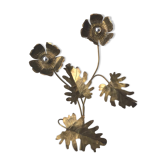 Wall light flower brass around 1970.
