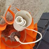 Suspension lamp by Lars Schioler butterfly model Hoyrup Light plastic editor orange 1968