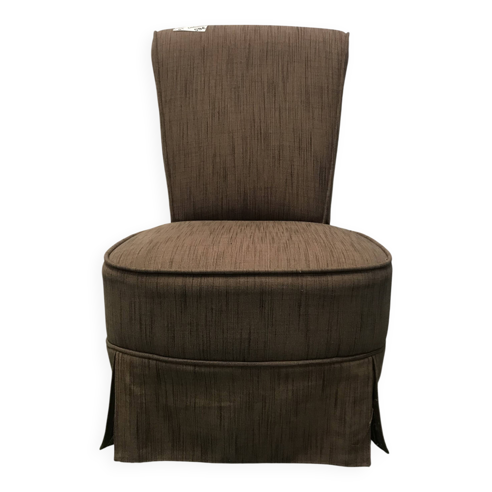 Brown fabric armchair