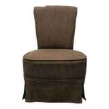 Brown fabric armchair
