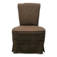 Chauffeuse en tissu marron
