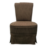 Chauffeuse en tissu marron