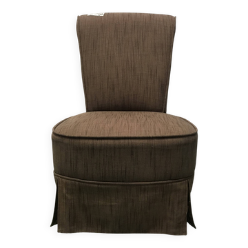 Brown fabric armchair