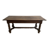 19th century Renaissance style table in solid oak