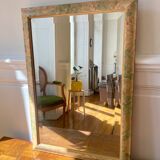 Miroir floral biseauté