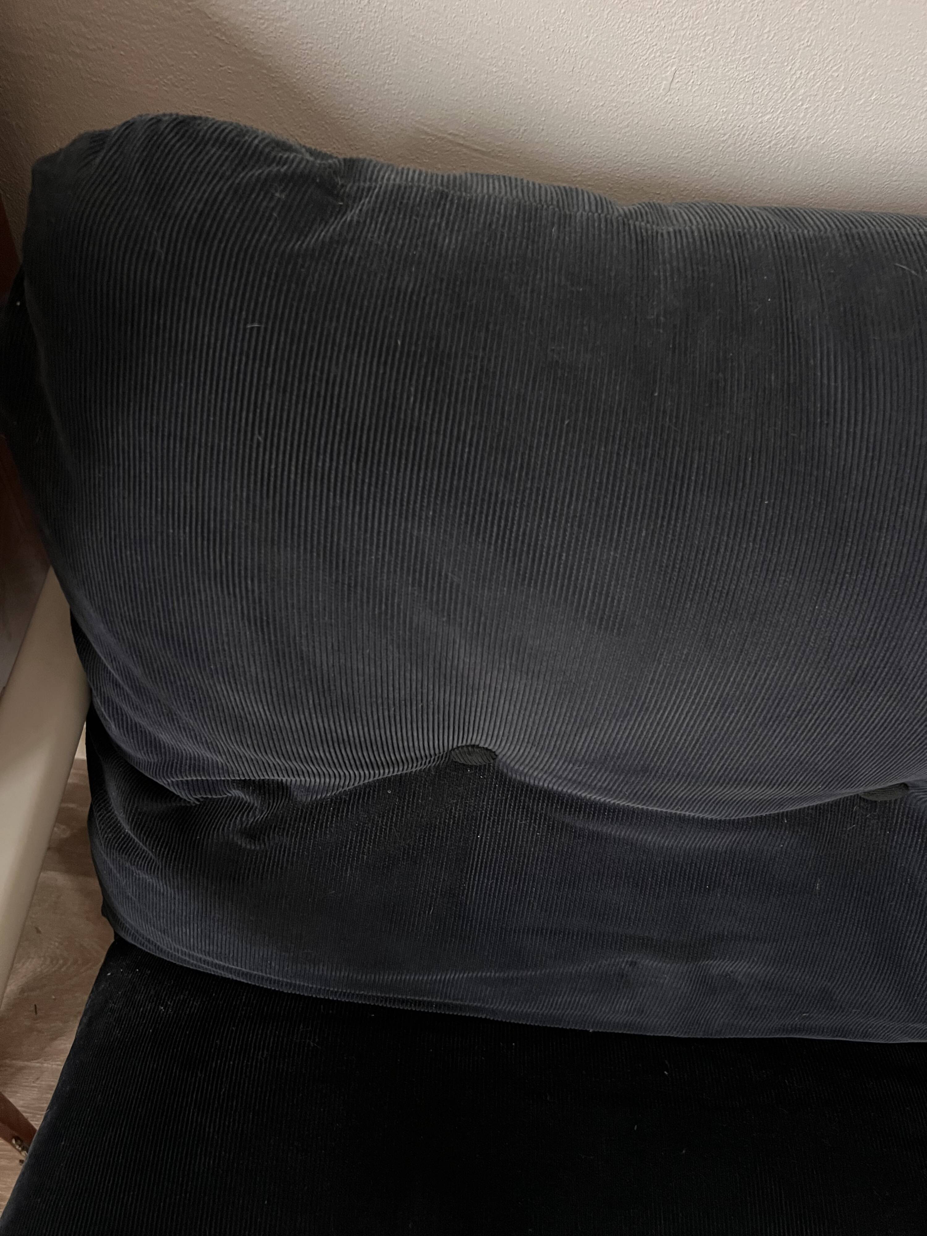 Fauteuil IKEA vintage velours et tube