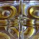 Dish with presentation compartments Walther kristallglass yellow