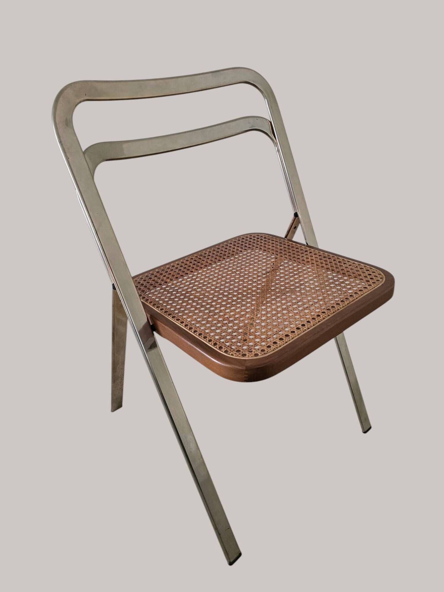 Giorgio Cattelan caned folding chair for Cidue – Italy, 1970s