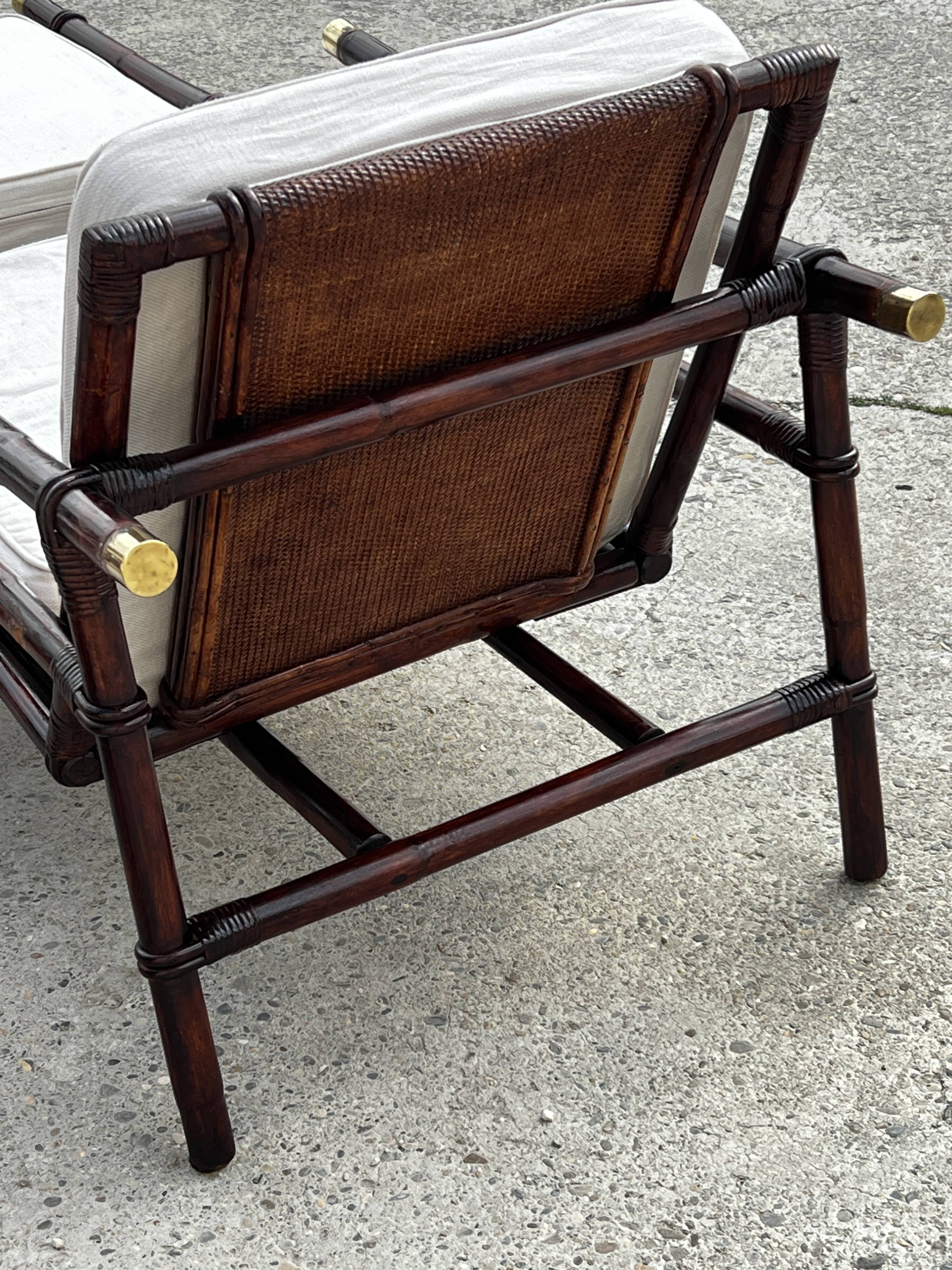 Pair of armchairs and ottomans by John Wisner for Far Horizons – Ficks Reed, 1954
