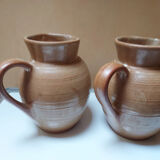 Set of 2 sandstone pitchers CnP Village France