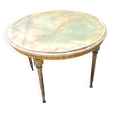 Table basse marbre et laiton vintage