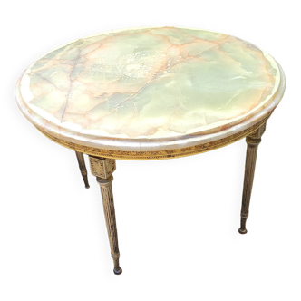 Vintage marble and brass coffee table