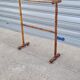 Turned wooden towel rack