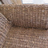 Bench in braided banana leaves