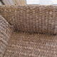Bench in braided banana leaves
