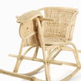 Rattan rocking chair with sheep's head for children SHEEP