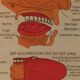 Vintage educational wall hanging roll chart poster map
