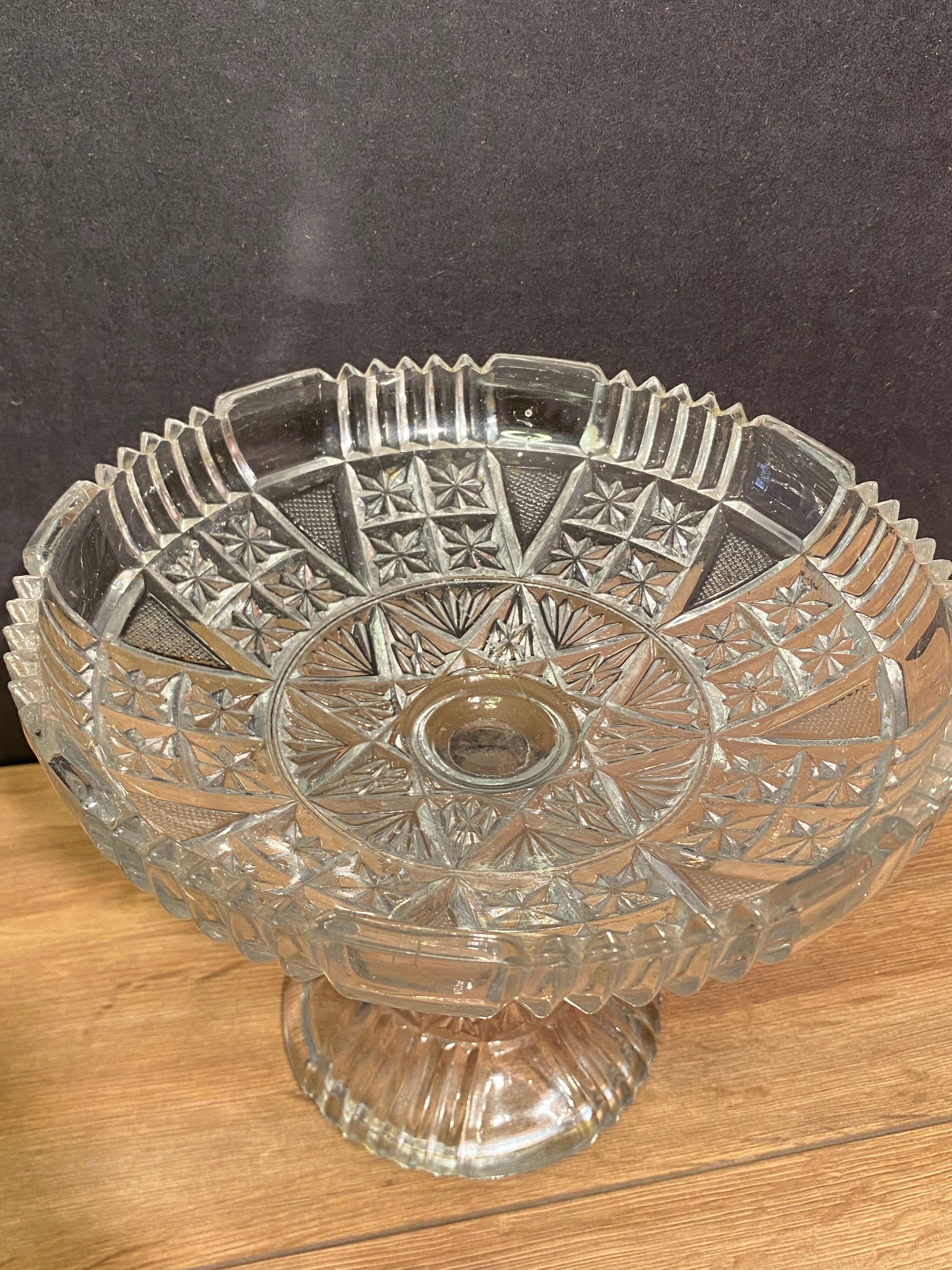 Large crystal cup marked Vallerysthal