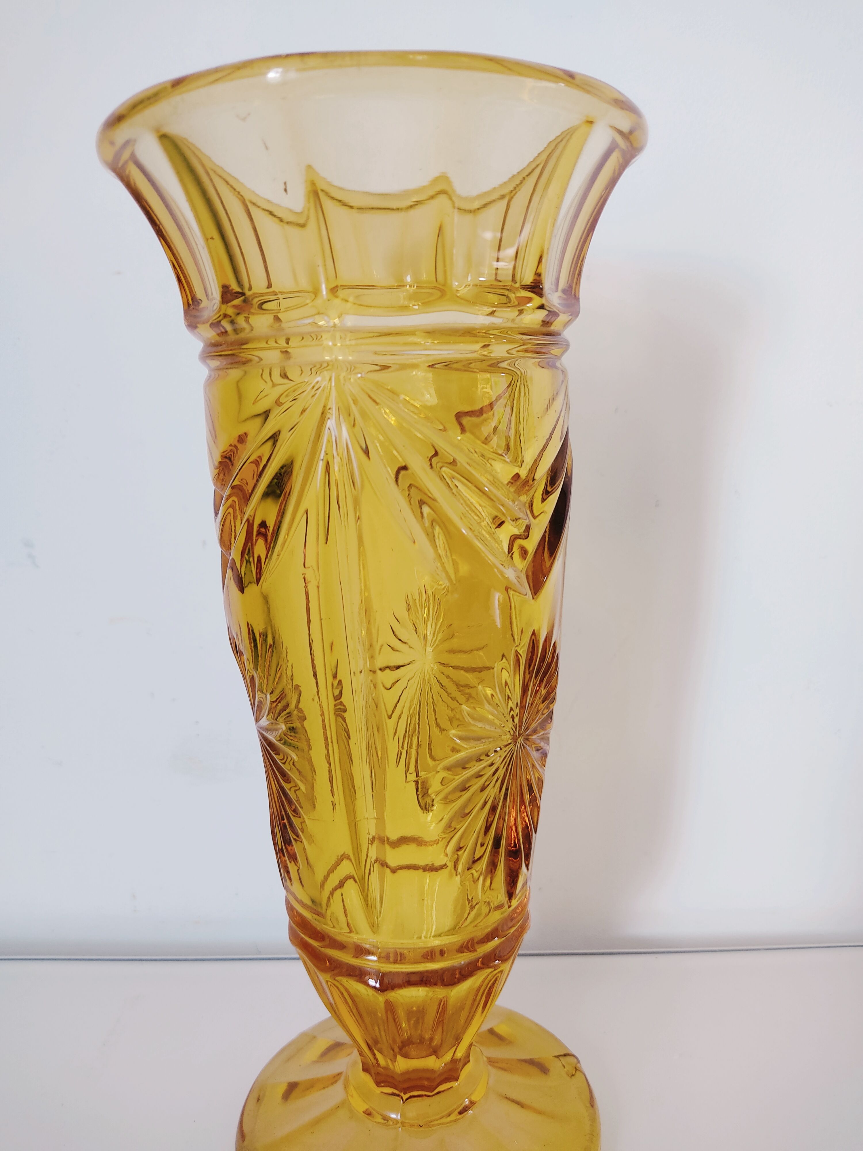 Orange glass vase