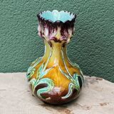 Art Nouveau slipware vase, iris