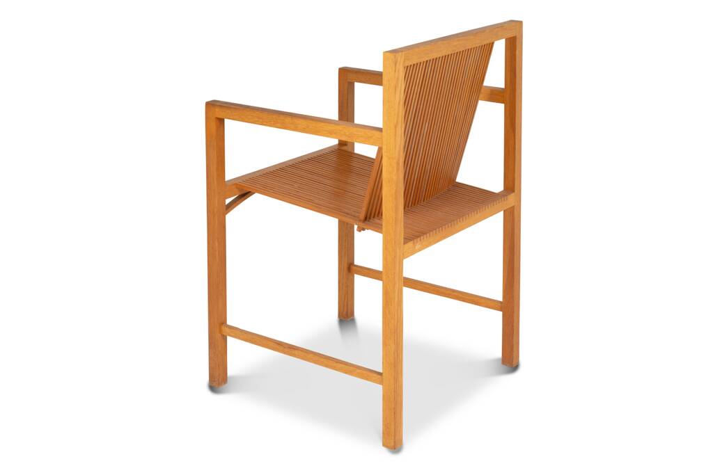 Ruud Jan Kokke. Pair of minimalist oak armchairs. 1980s.