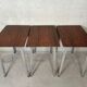 Vintage industrial school tables – steel and composite