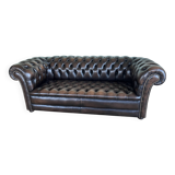 Chesterfield 3-seater sofa - Marway - genuine leather