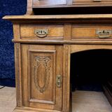 Art Nouveau period stepped desk in carved oak circa 1900