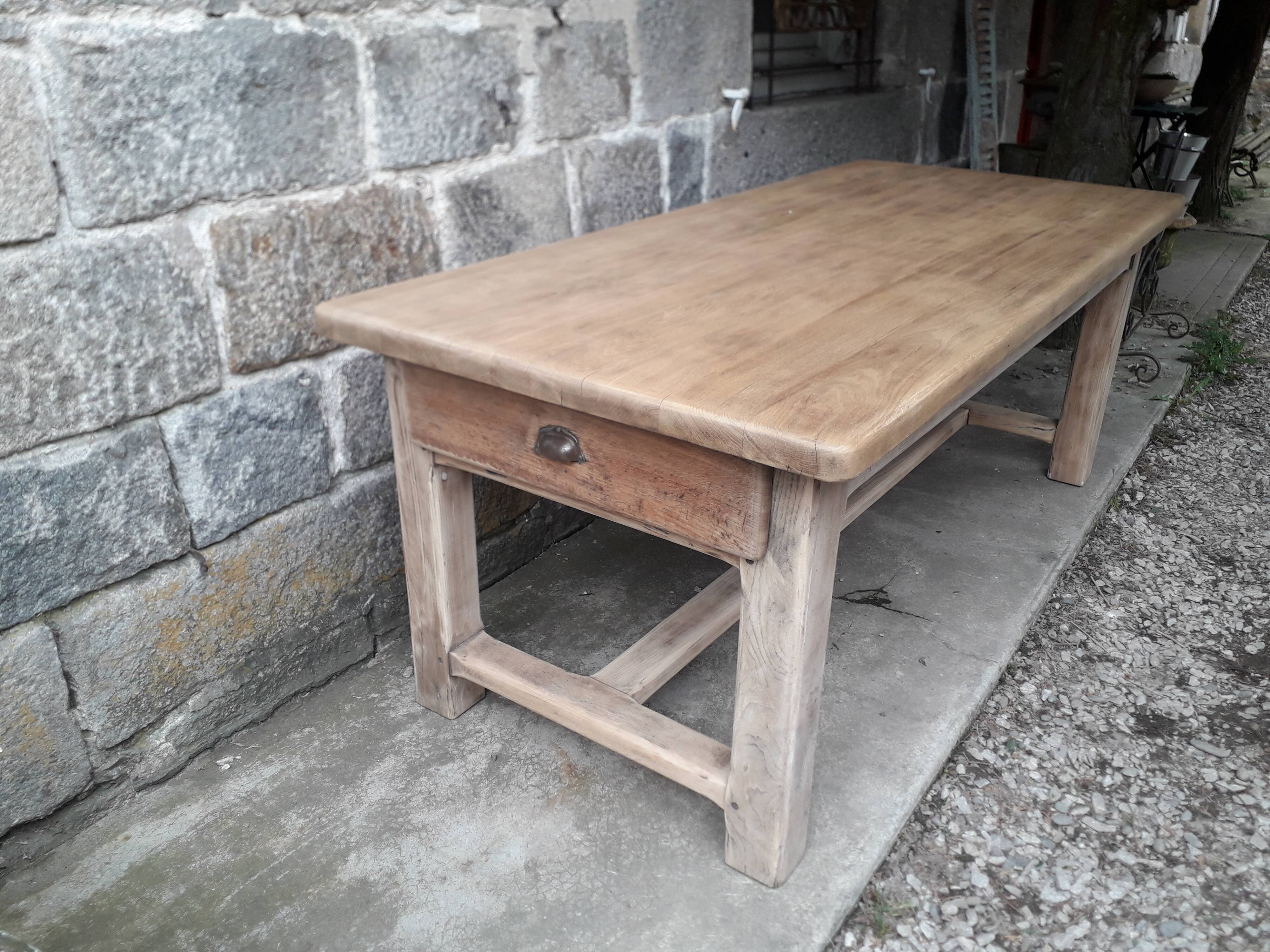Solid oak farmhouse table, 200 cm