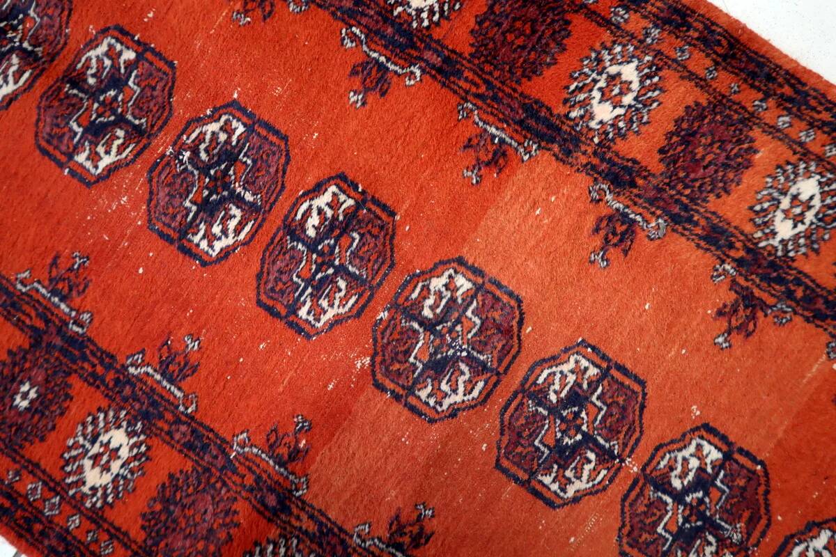 Tapis de couloir vintage ouzbek de Boukhara, fait main, 81 cm x 291 cm, années 1950 - 1С1154