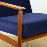 Vintage navy blue easy chair, 1970s