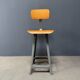 High industrial metal workshop chair