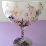 Vase ou coupe sur pied en verre opaque (K&K Styling)