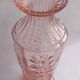 Large pink glass vase-1950 1960