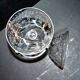 Set of 2 old champagne glasses engraved crystal wheel laurel garland 1900 H12cm