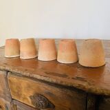 Lot of 5 terracotta pots circa 1930 graineterie