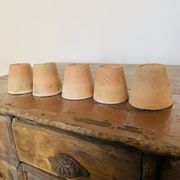 Lot de 5 pots en terre cuite circa 1930 graineterie