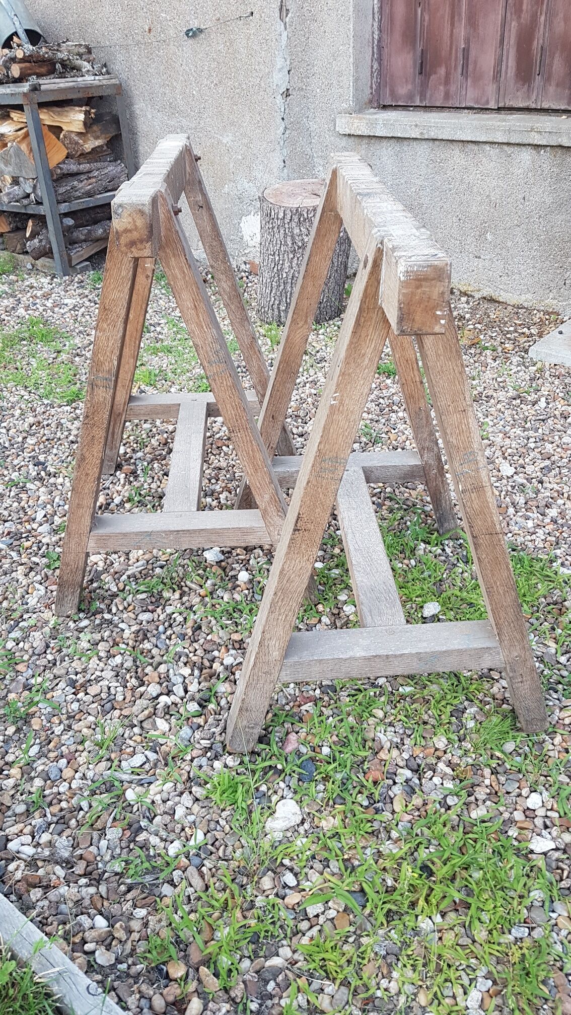 Pair of carpenter's trestles 1900