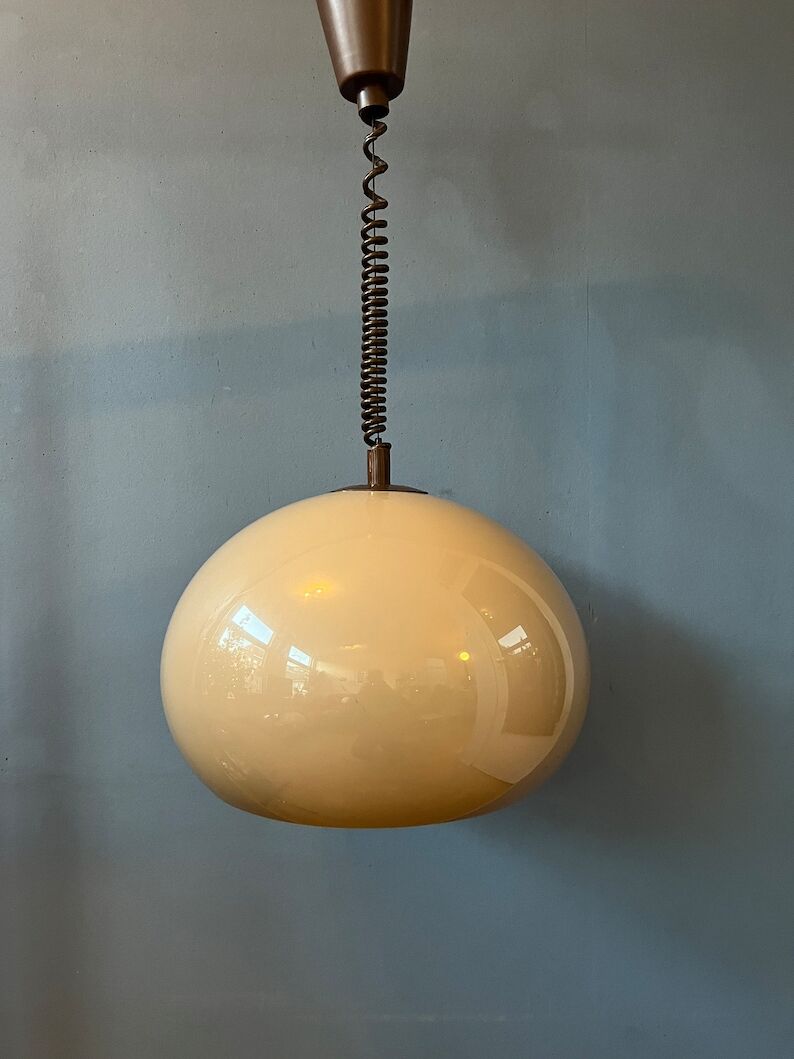 Space age mushroom suspension lamp by Dijkstra