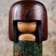 Leaf kokeshi, by Usaburo, Japan, 1970s