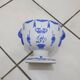 White and blue earthenware candy box
